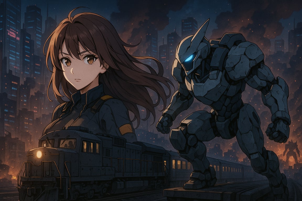 Cover art for Mech Express: Escape from Nervana, a mech scenario on AI Dungeon