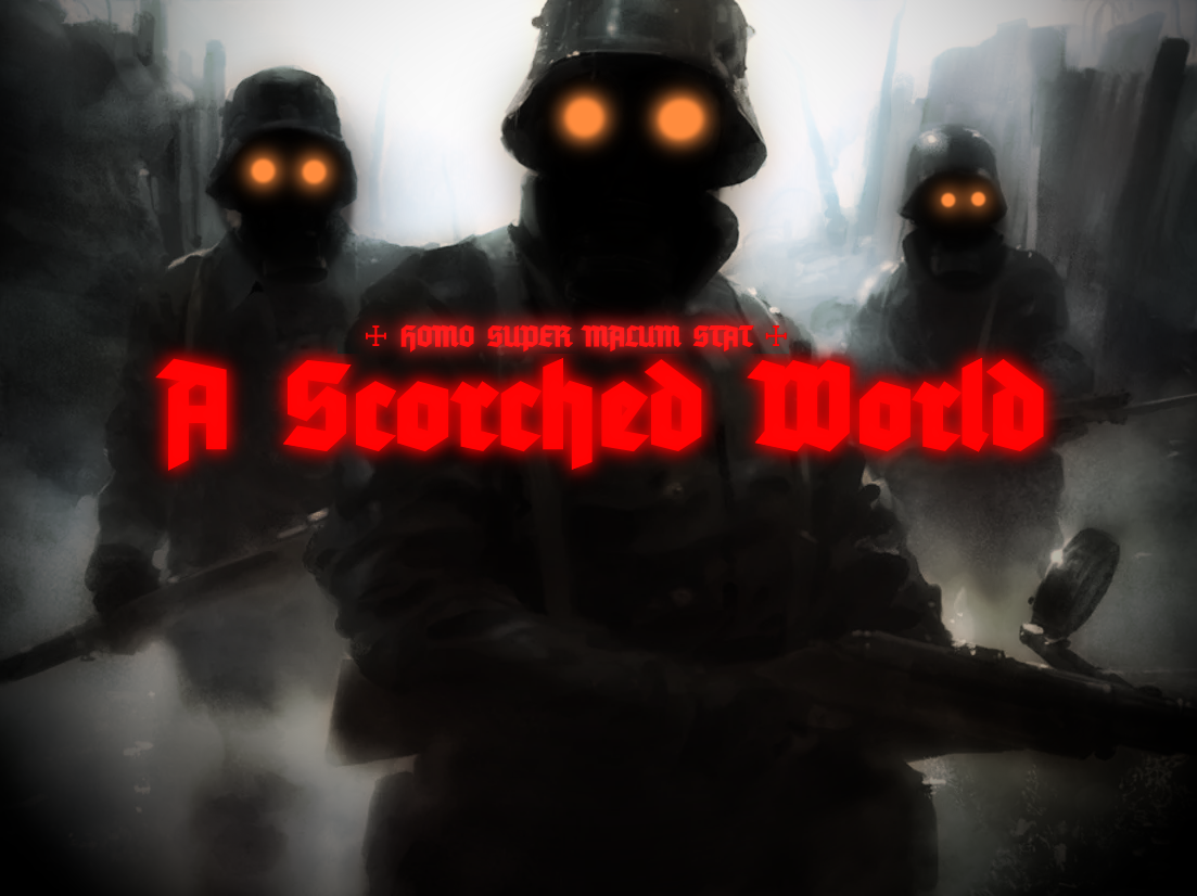 Cover art for A Scorched World, a grimdark scenario on AI Dungeon