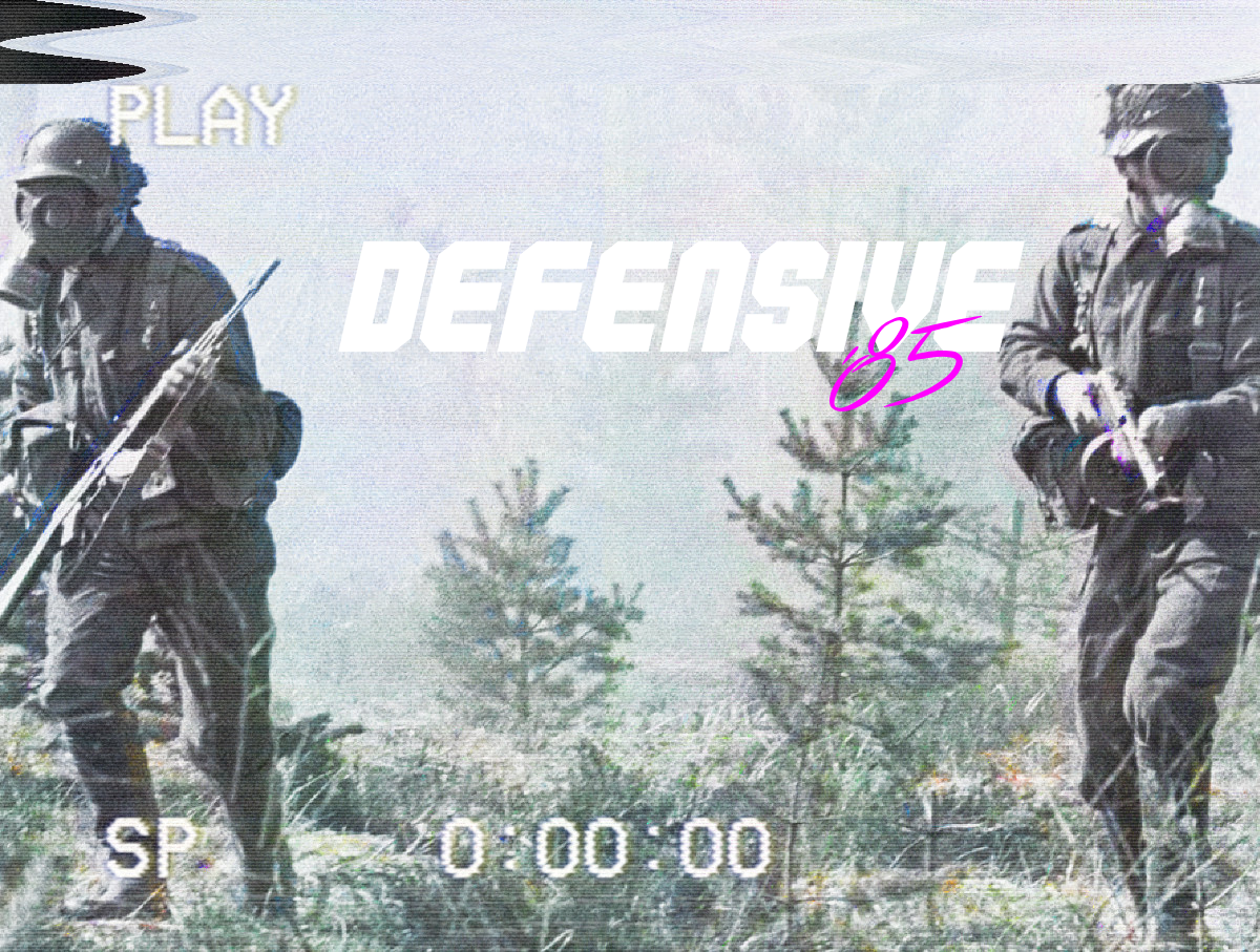 Cover art for DEFENSIVE '85, a 80 s scenario on AI Dungeon