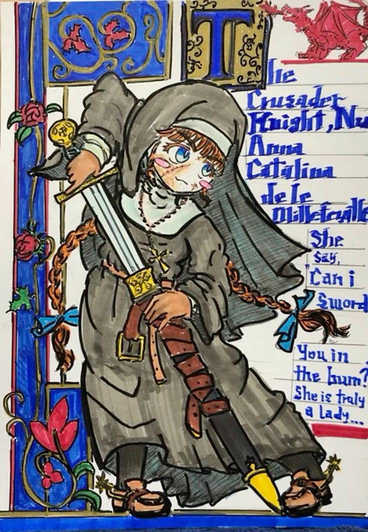 Cover art for Be a warrior nun, a fantasy scenario on AI Dungeon
