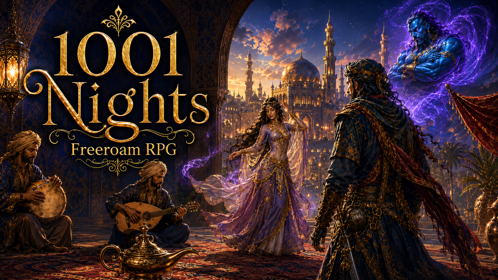 Cover art for 1001 Nights Freeroam RPG, an arabian world on Voyage