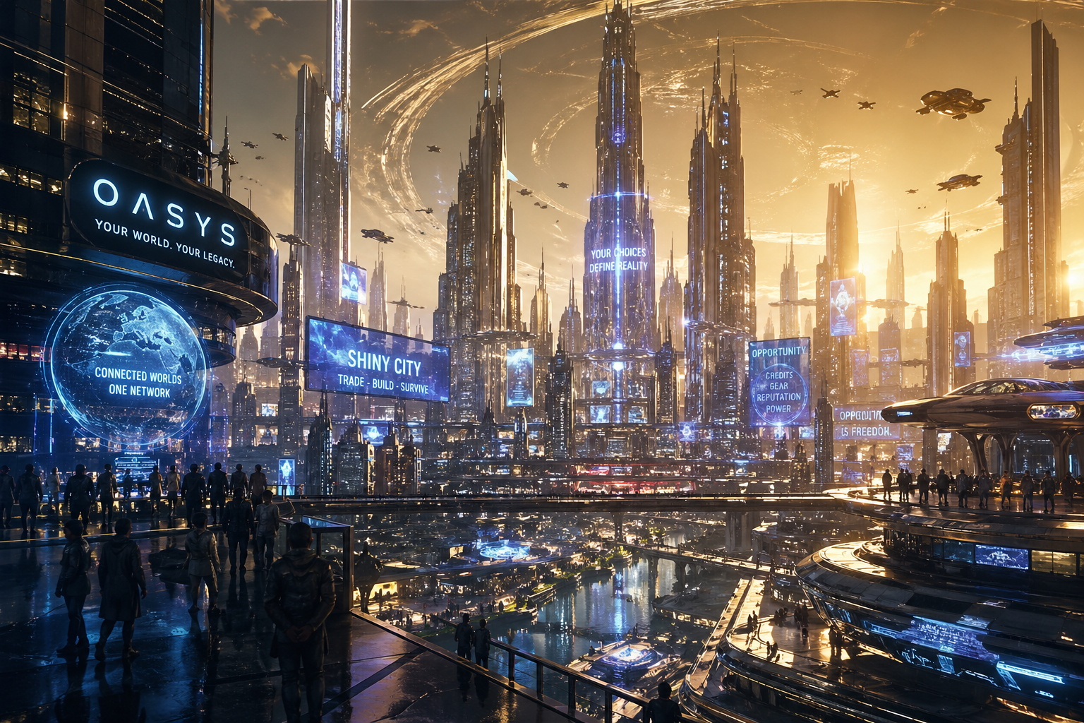 Cover art for OASYS, a sci-fi world on Voyage