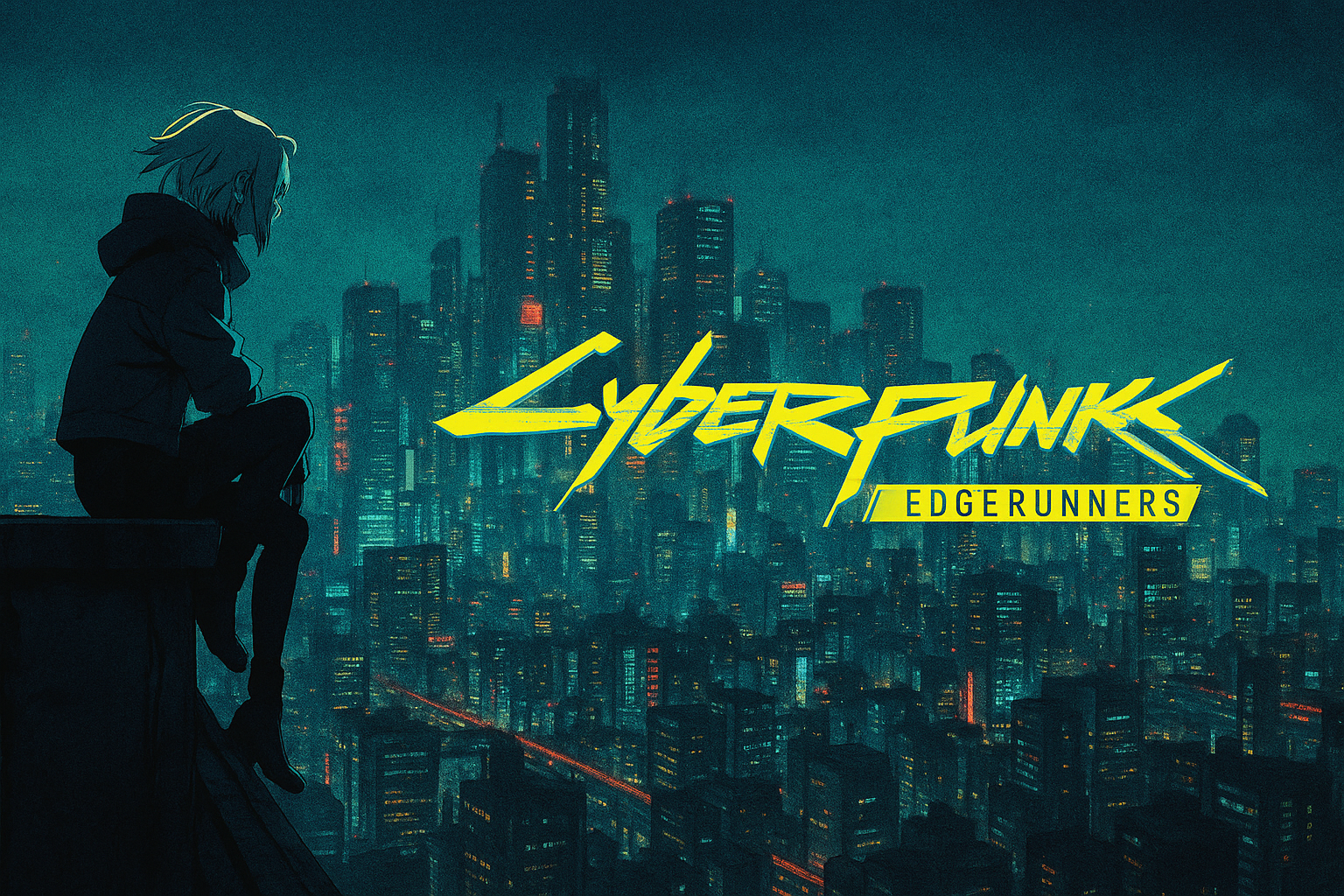 Cover art for Cyberpunk: Edgerunners, a cyberpunk scenario on AI Dungeon