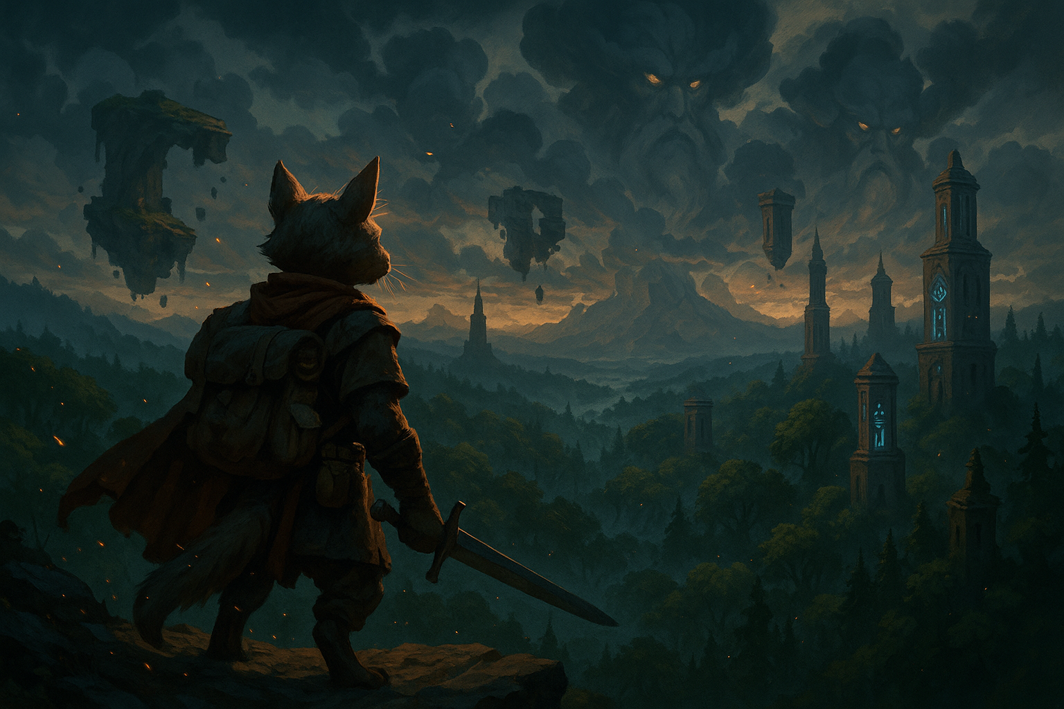 Cover art for Delves of Animacia - The Hollow Emperor, a fantasy scenario on AI Dungeon