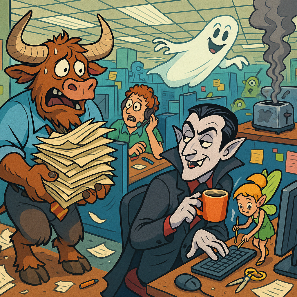 Cover art for GizmoCorp Adventures - Monsters at the 9 to 5, a slice of life scenario on AI Dungeon