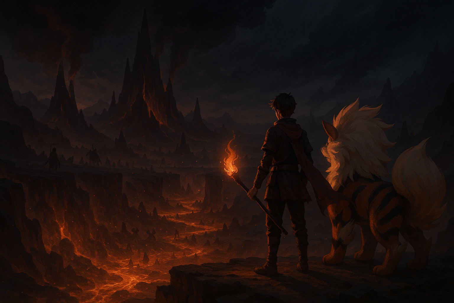 Cover art for Pokemon Legends: War of the Sacred Flame, a pokemon scenario on AI Dungeon