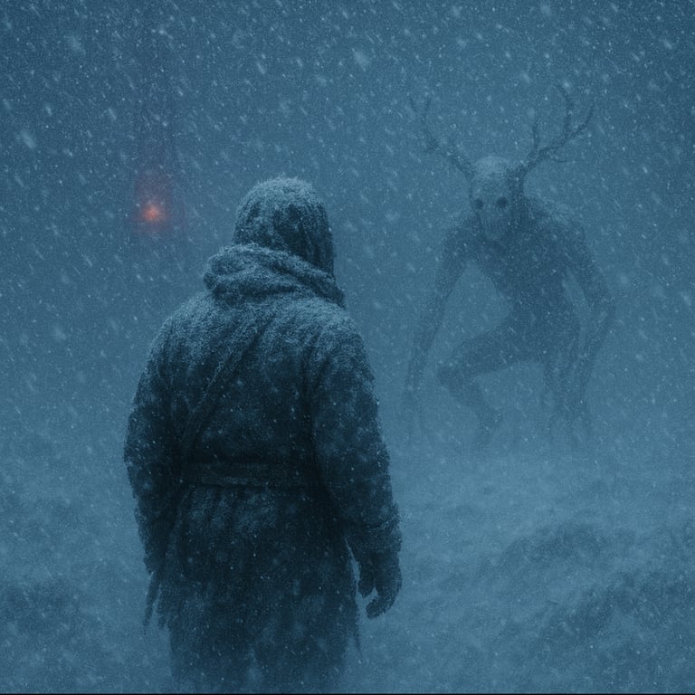Cover art for The white hunger, a horror scenario on AI Dungeon