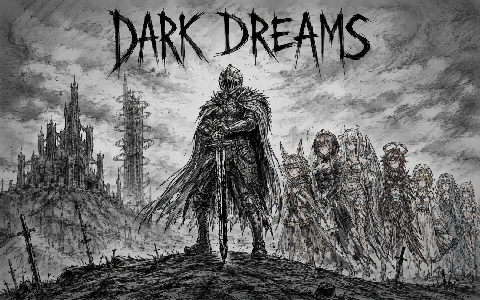 Cover art for Dark Dreams, an auto cards scenario on AI Dungeon