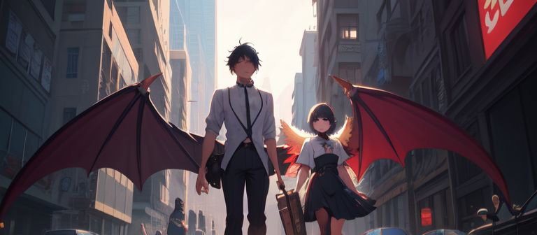 Cover art for Stranger with Bat Wings, a monster scenario on AI Dungeon