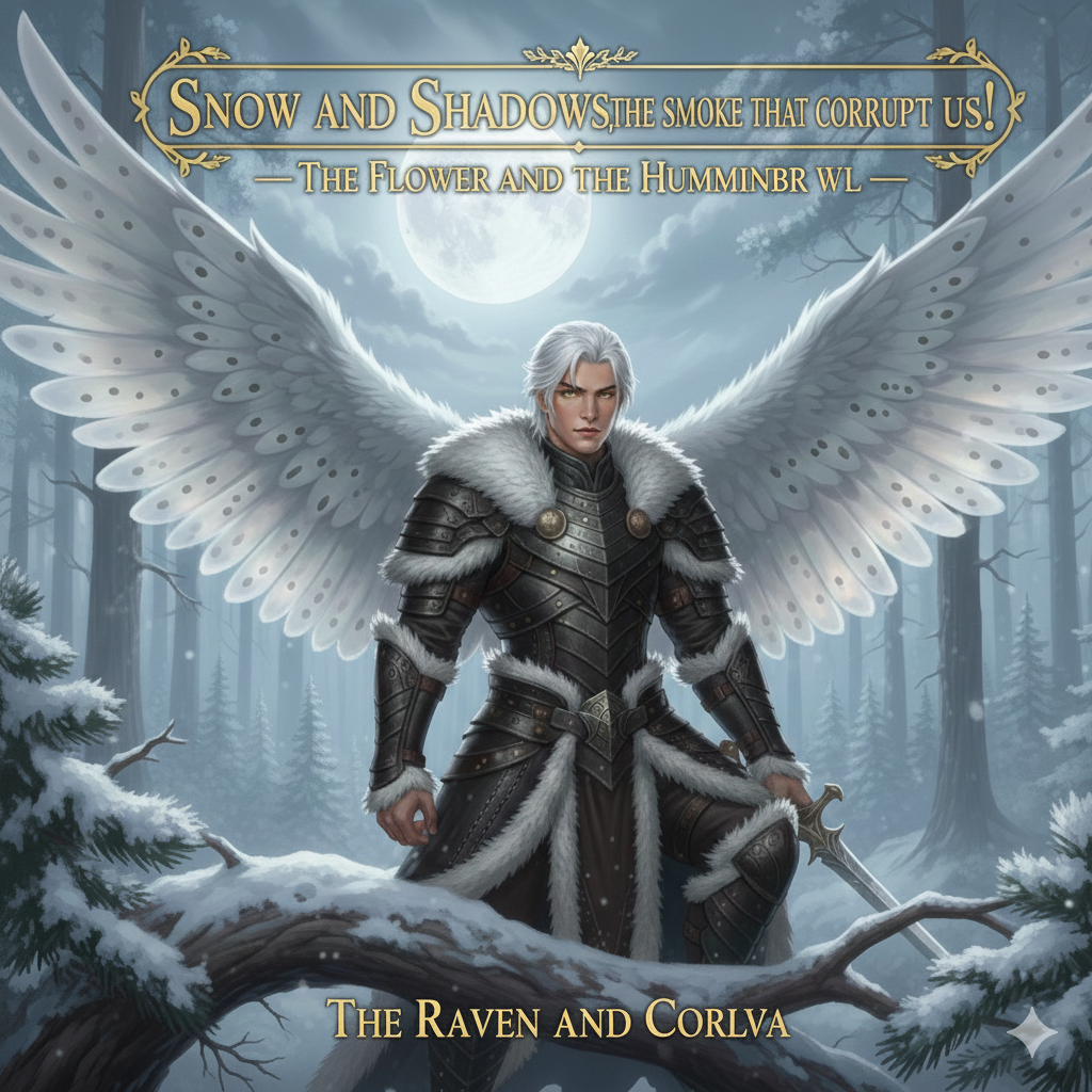 Cover art for Snow and Shadows, the smoke that corrupts us! - The Raven and the Owl., a fantasy scenario on AI Dungeon