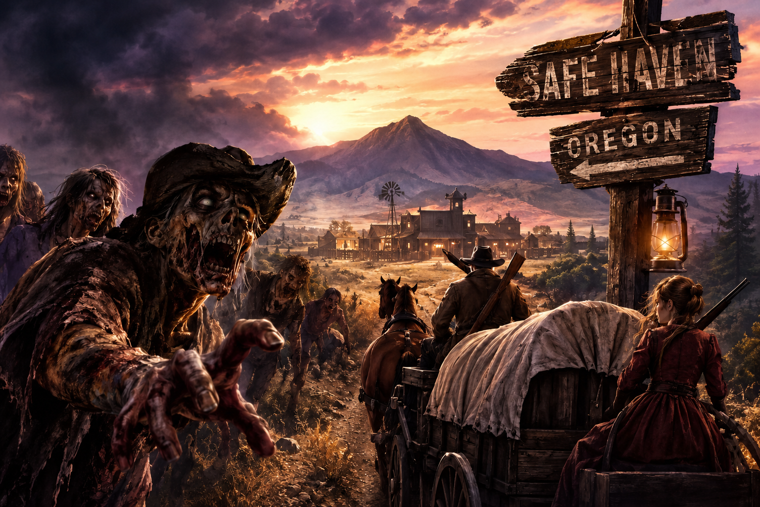 Cover art for Safe Haven Trail, a horror scenario on AI Dungeon