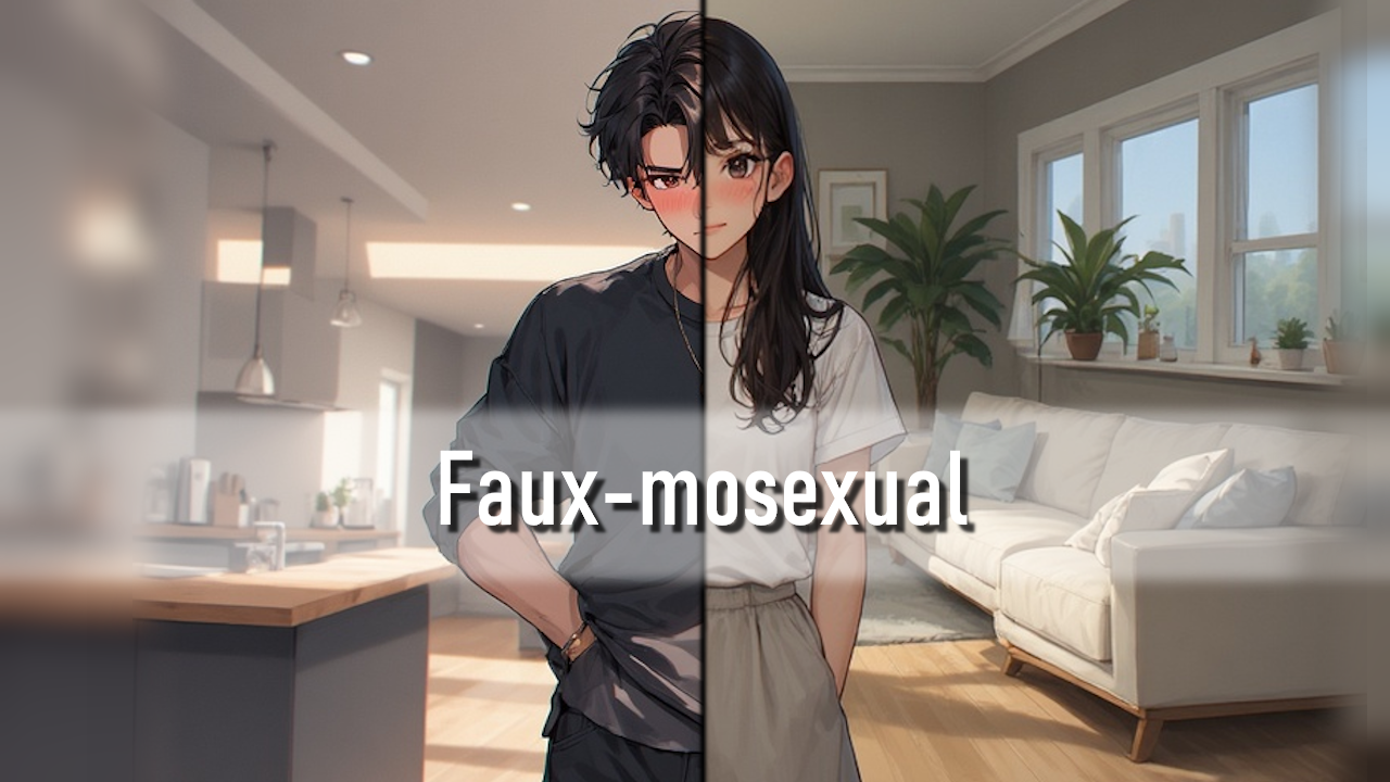 Cover art for Faux-mosexual, a gay scenario on AI Dungeon