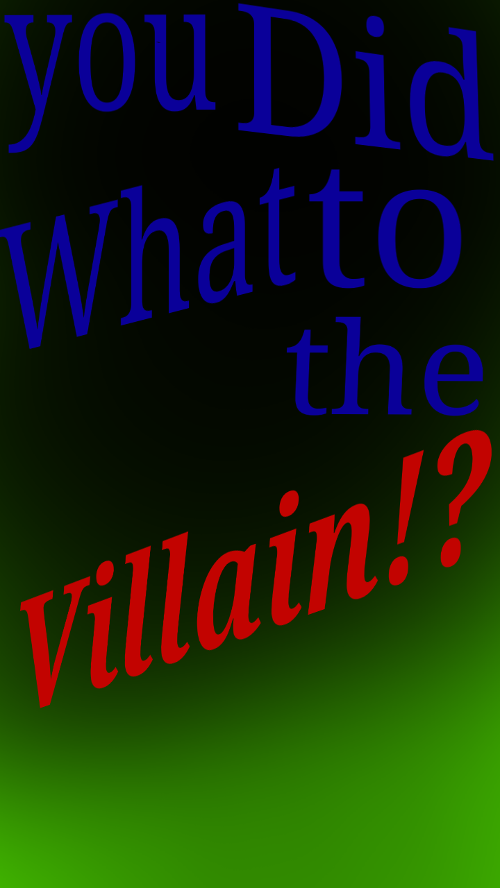 Cover art for YOU DID WHAT TO THE VILLAIN! you had one job!, a comedy scenario on AI Dungeon
