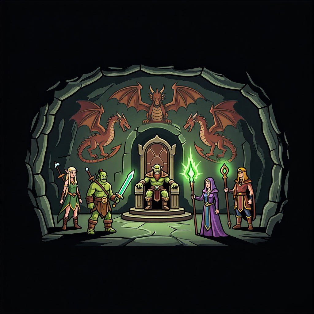 Cover art for You are the final boss of the dungeon, a fantasy scenario on AI Dungeon