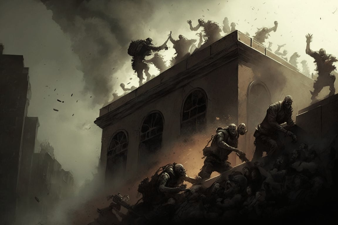 Cover art for Beneath the Scourge, an apocalypse scenario on AI Dungeon