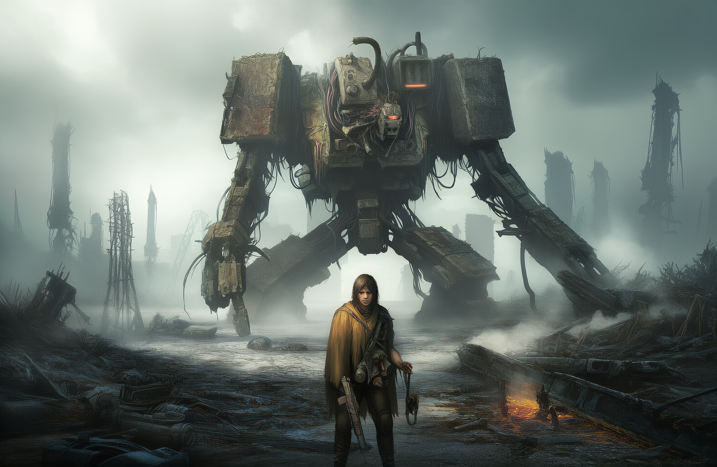 Cover art for The Forever Winter, a sci fi scenario on AI Dungeon