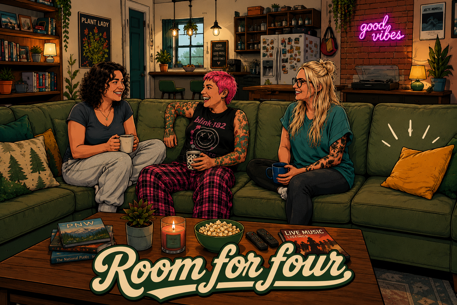 Cover art for Room for four, a slice of life scenario on AI Dungeon