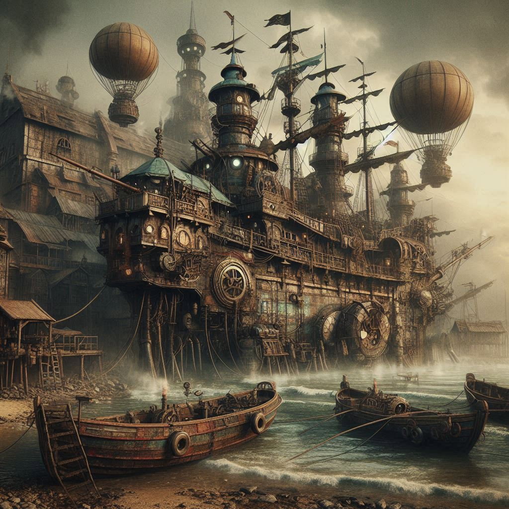 Cover art for HOLDSMARROW – The Brass Revolution, a fantasy scenario on AI Dungeon