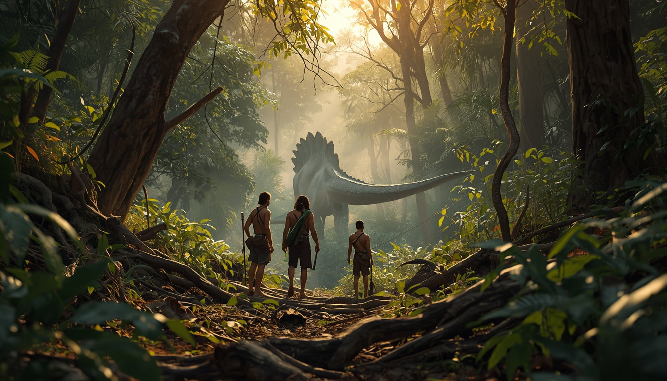 Cover art for Among The First Fires, a dinosaur scenario on AI Dungeon
