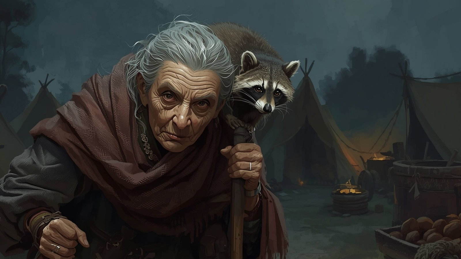 Cover art for Your Granny, The Bandit, a fantasy scenario on AI Dungeon