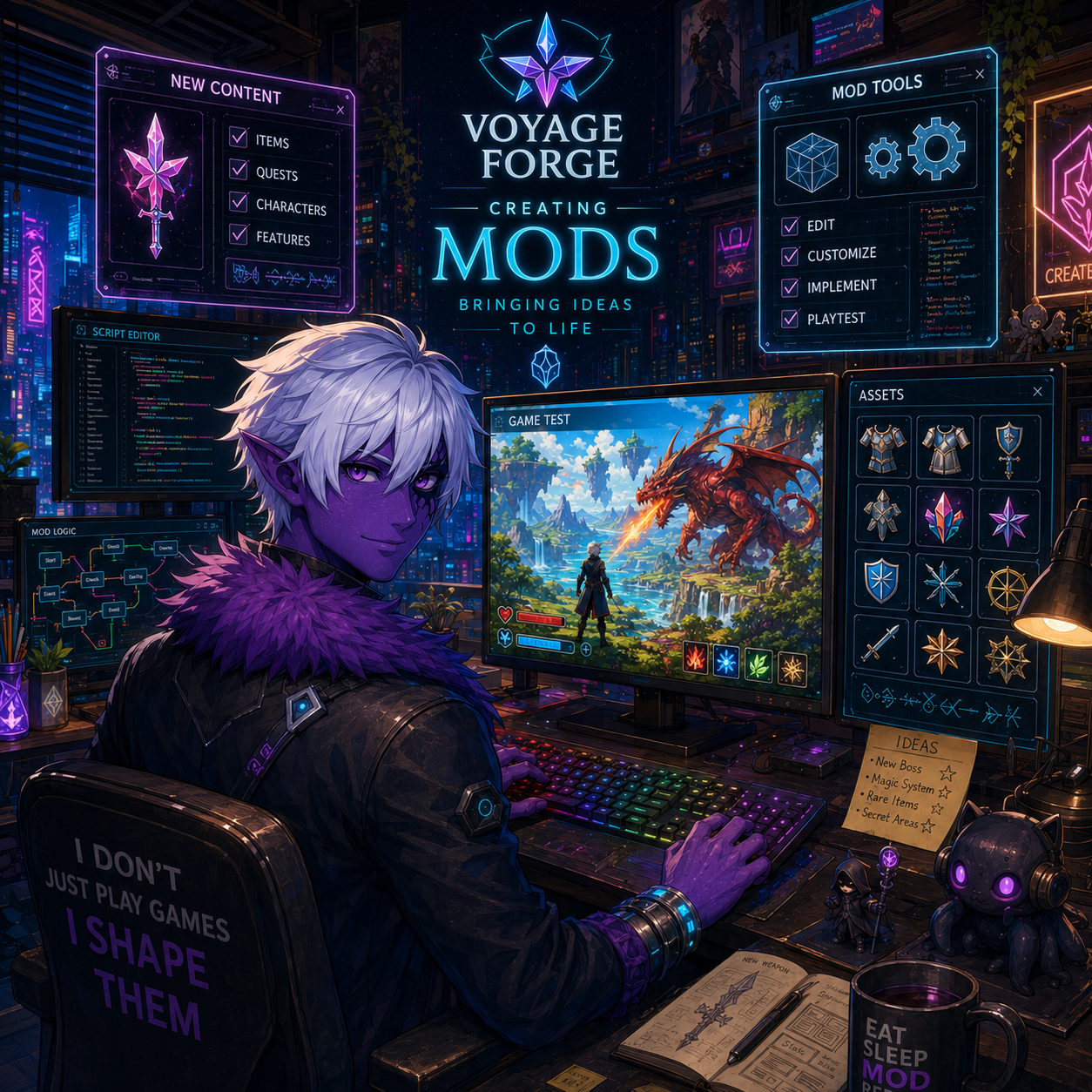 Cover art for Cragin's Mods: Living NPCs, an interactive mod on Voyage