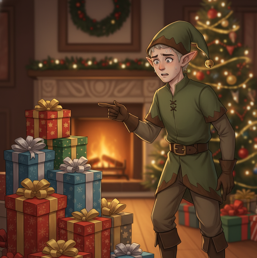 Cover art for Lost Christmas Present, a gift scenario on AI Dungeon