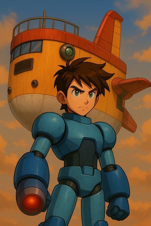 Cover art for Megaman, an autocards scenario on AI Dungeon