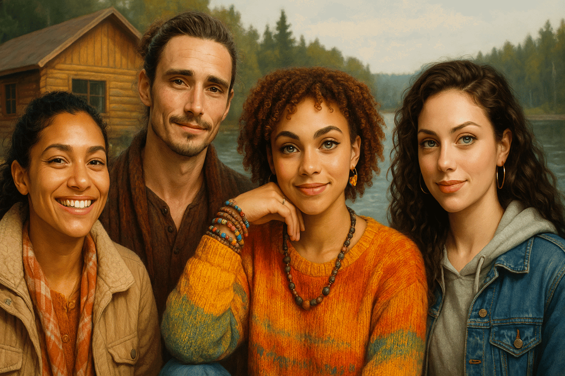 Cover art for The Lakeside Vote, a cabin scenario on AI Dungeon