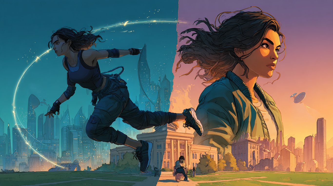 Cover art for My Super-Spy Girlfriend (Nova Cain), a spy scenario on AI Dungeon