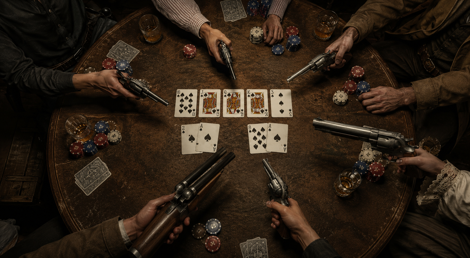 Cover art for Dead Man's Hand, a western scenario on AI Dungeon