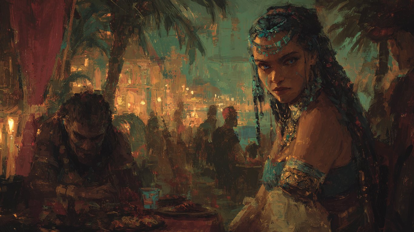 Cover art for A Date with Queen Kartha, a date scenario on AI Dungeon
