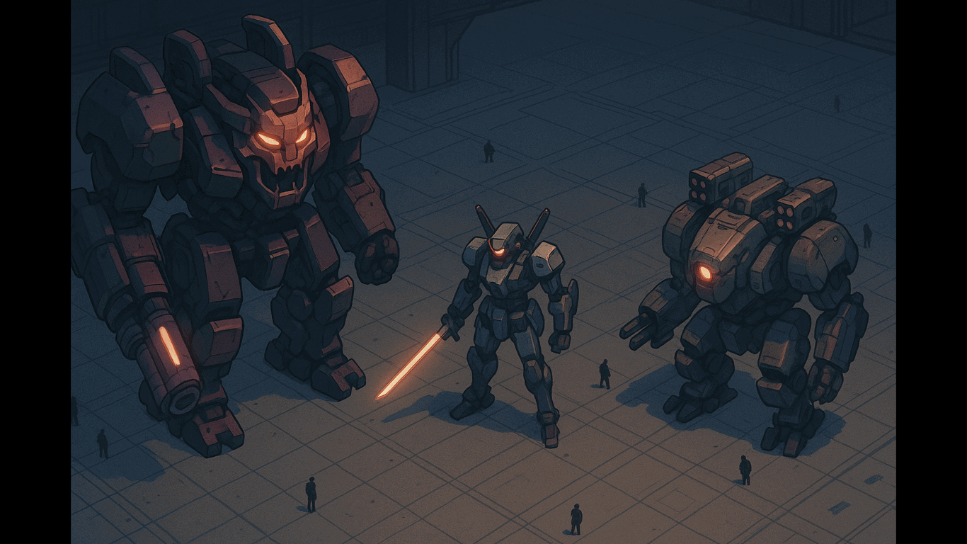 Cover art for Aegis Protocol: Mech Last Stand, a mech scenario on AI Dungeon