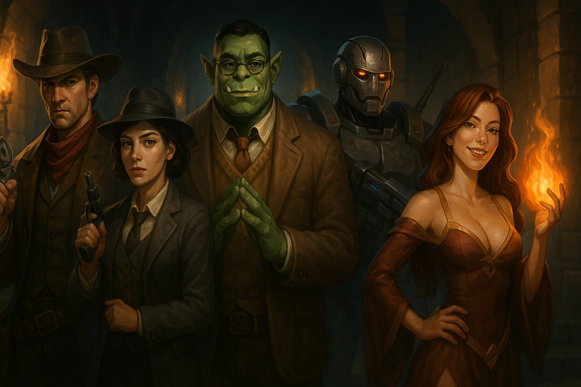 Cover art for The Mismatched-Genre Dungeon Party, a multi scenario on AI Dungeon