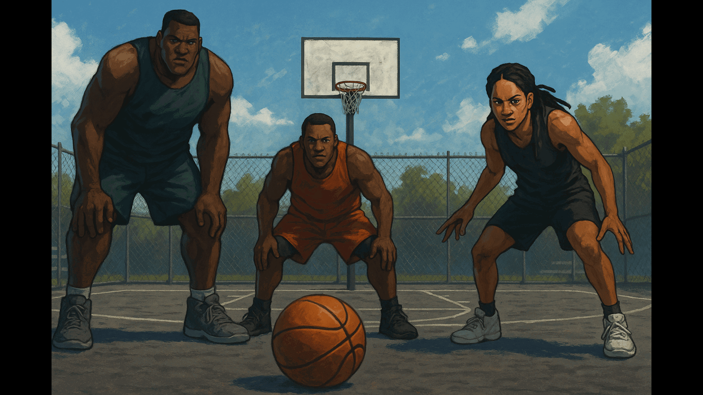 Cover art for Blacktop 3 on 3, a basketball scenario on AI Dungeon