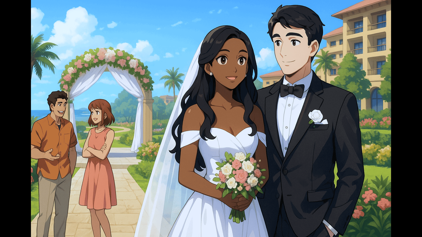 Cover art for Stella Grande (Attending a Destination Wedding), a resort scenario on AI Dungeon