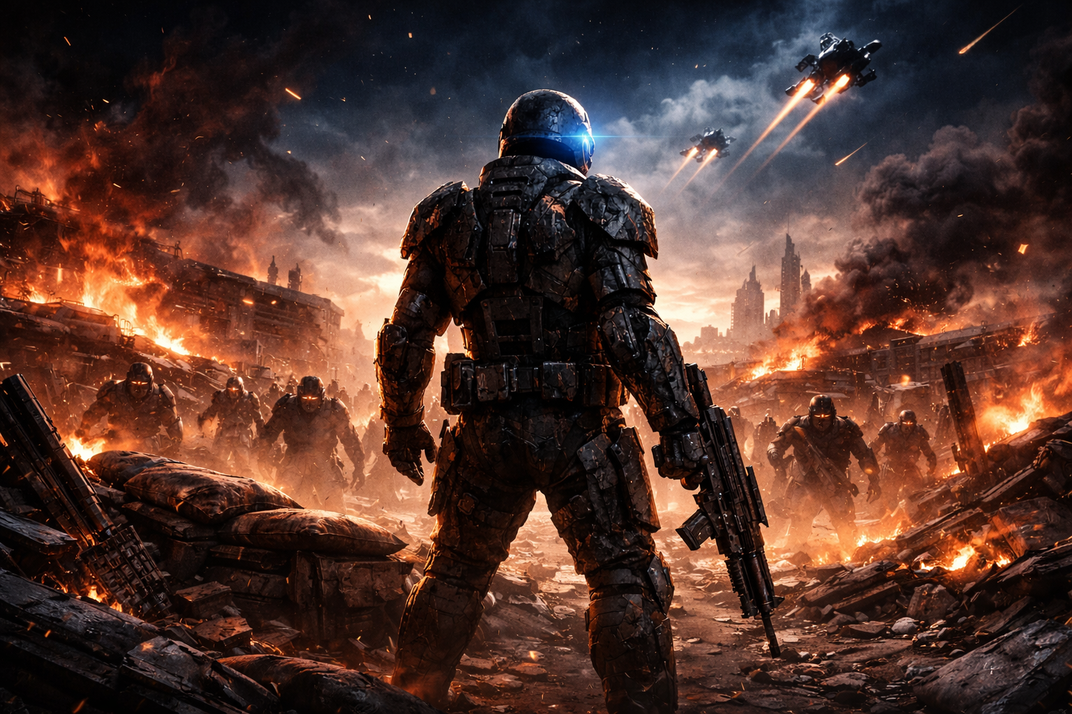 Cover art for Mass Effect: Last Stand on Elysium, a mass effect scenario on AI Dungeon
