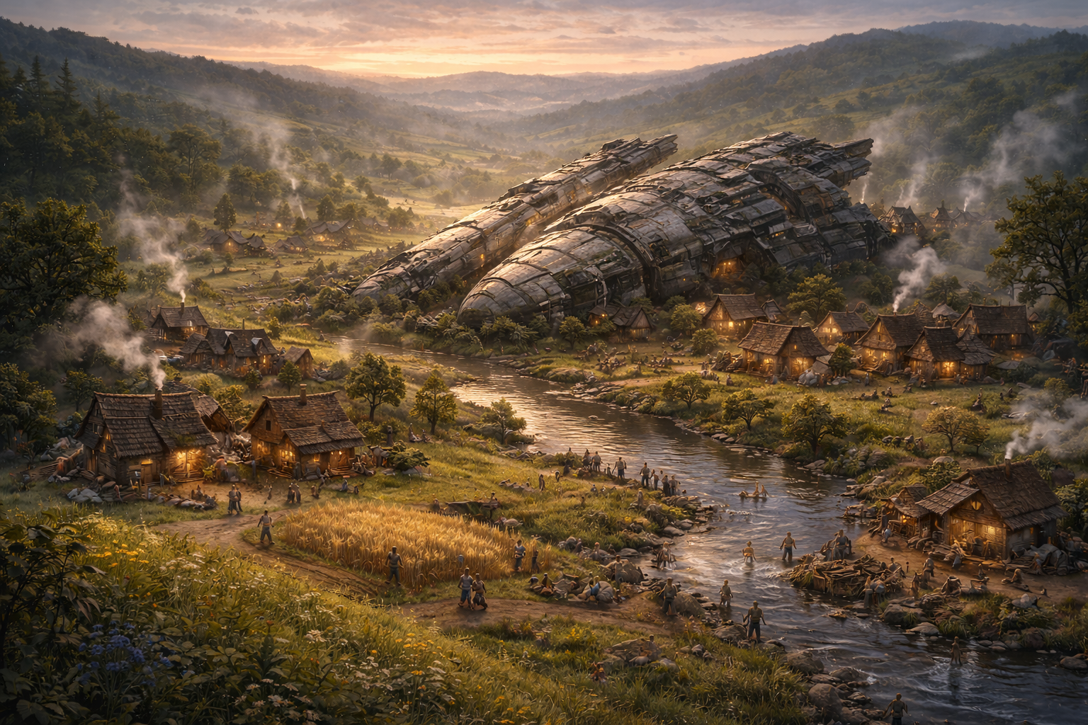 Cover art for Warm Small Land, a pleasant scenario on AI Dungeon