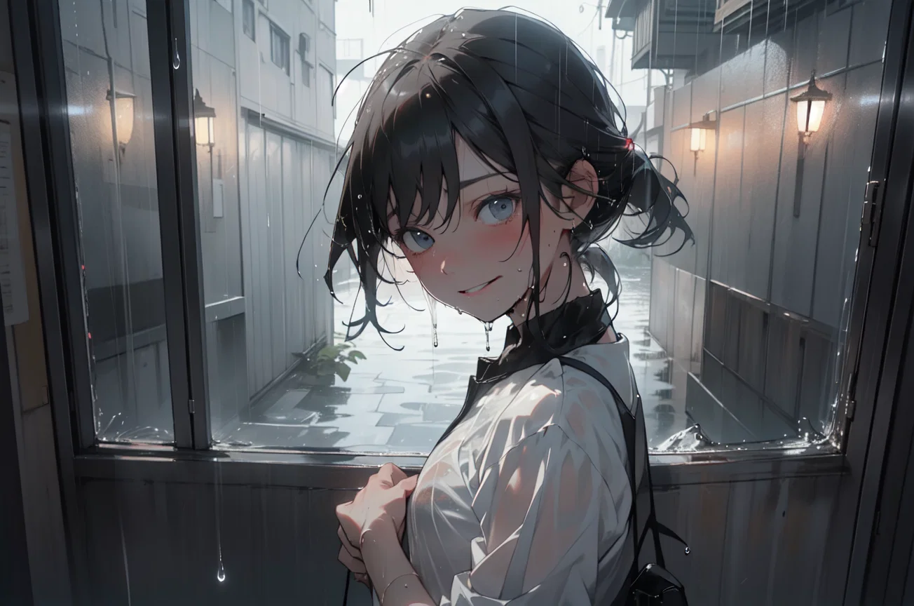 Cover art for Girl in the Rain, an unexpected scenario on AI Dungeon