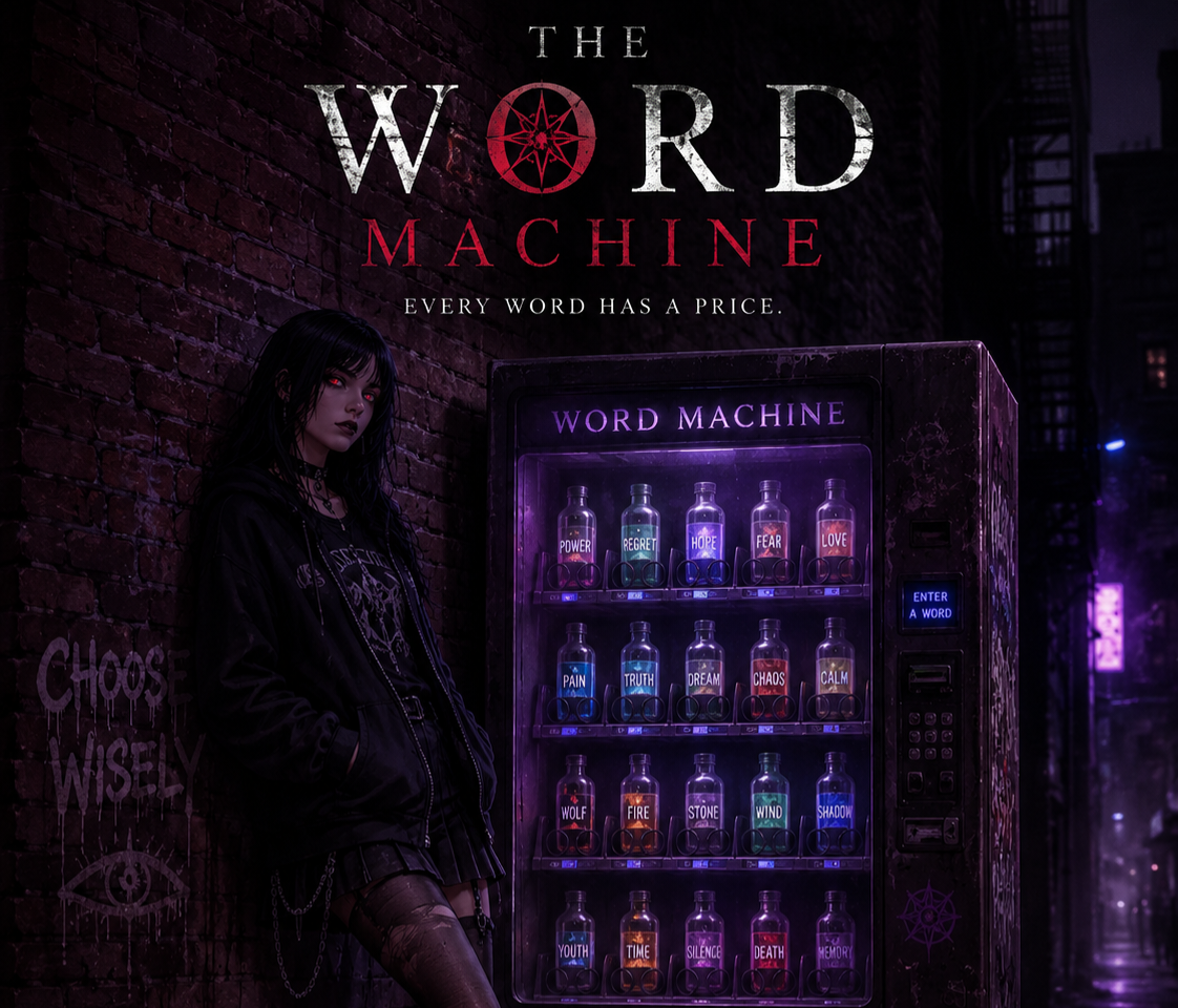 Cover art for The Word Machine, a horror scenario on AI Dungeon