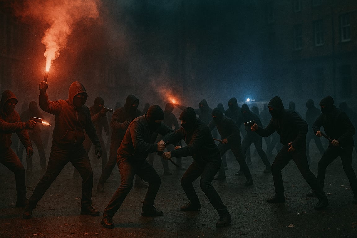 Cover art for Gangs of Britain, a crime scenario on AI Dungeon