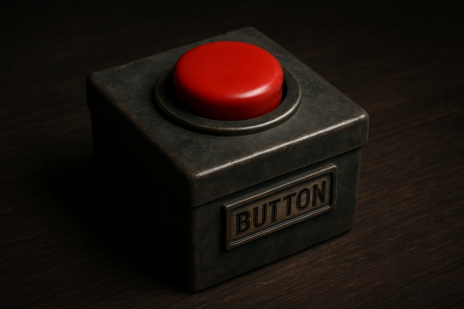 Cover art for To push or not to push that is the question , a button adventure on AI Dungeon