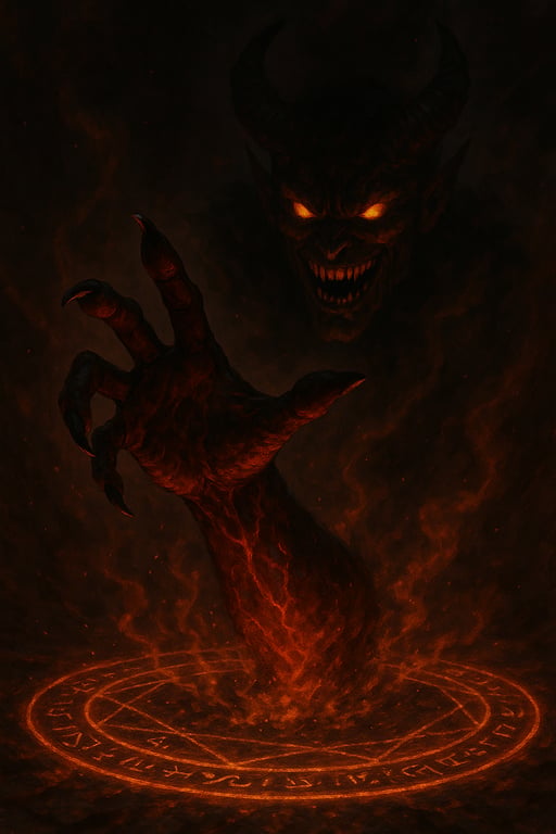 Cover art for Hell on Call, a dark fantasy scenario on AI Dungeon