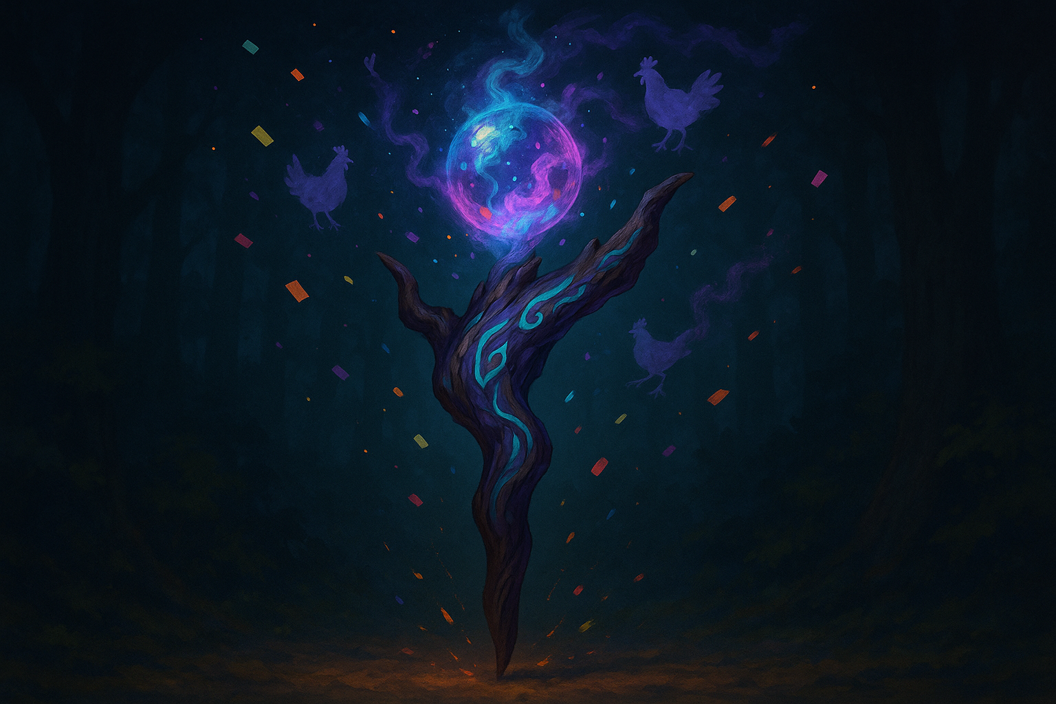 Cover art for Wyrd Shit Happens, a fantasy scenario on AI Dungeon