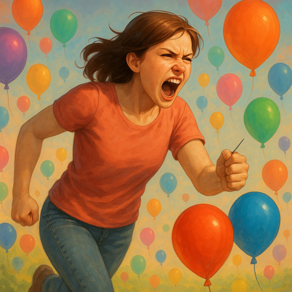 Cover art for Enter the Pop Zone, a balloons scenario on AI Dungeon