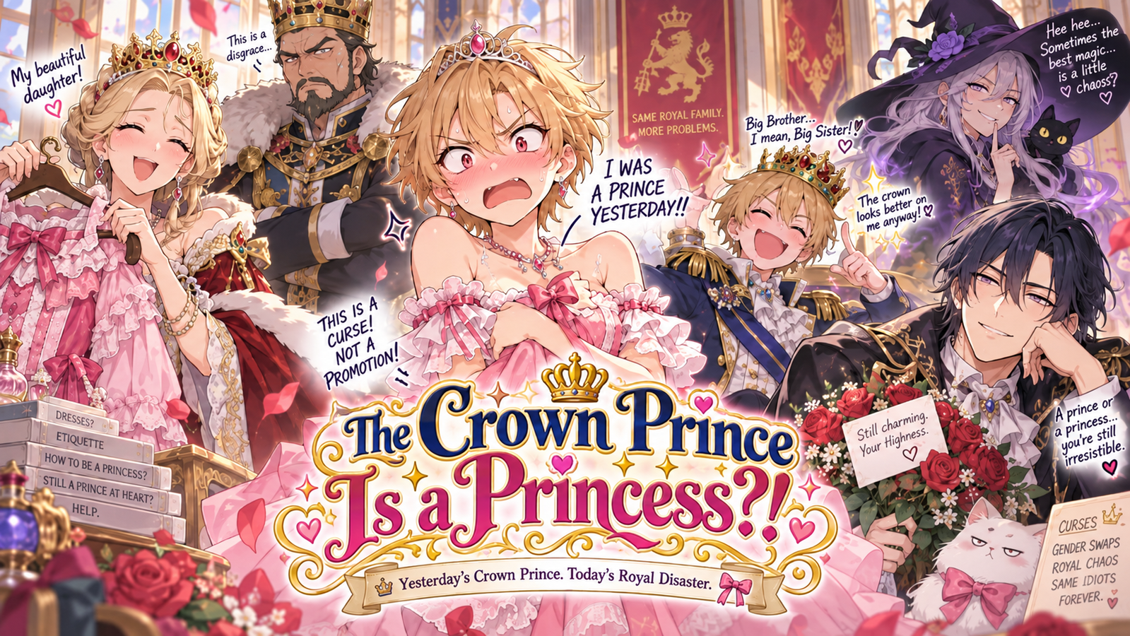 Cover art for The Crown Prince Is a Princess?!, a fantasy scenario on AI Dungeon