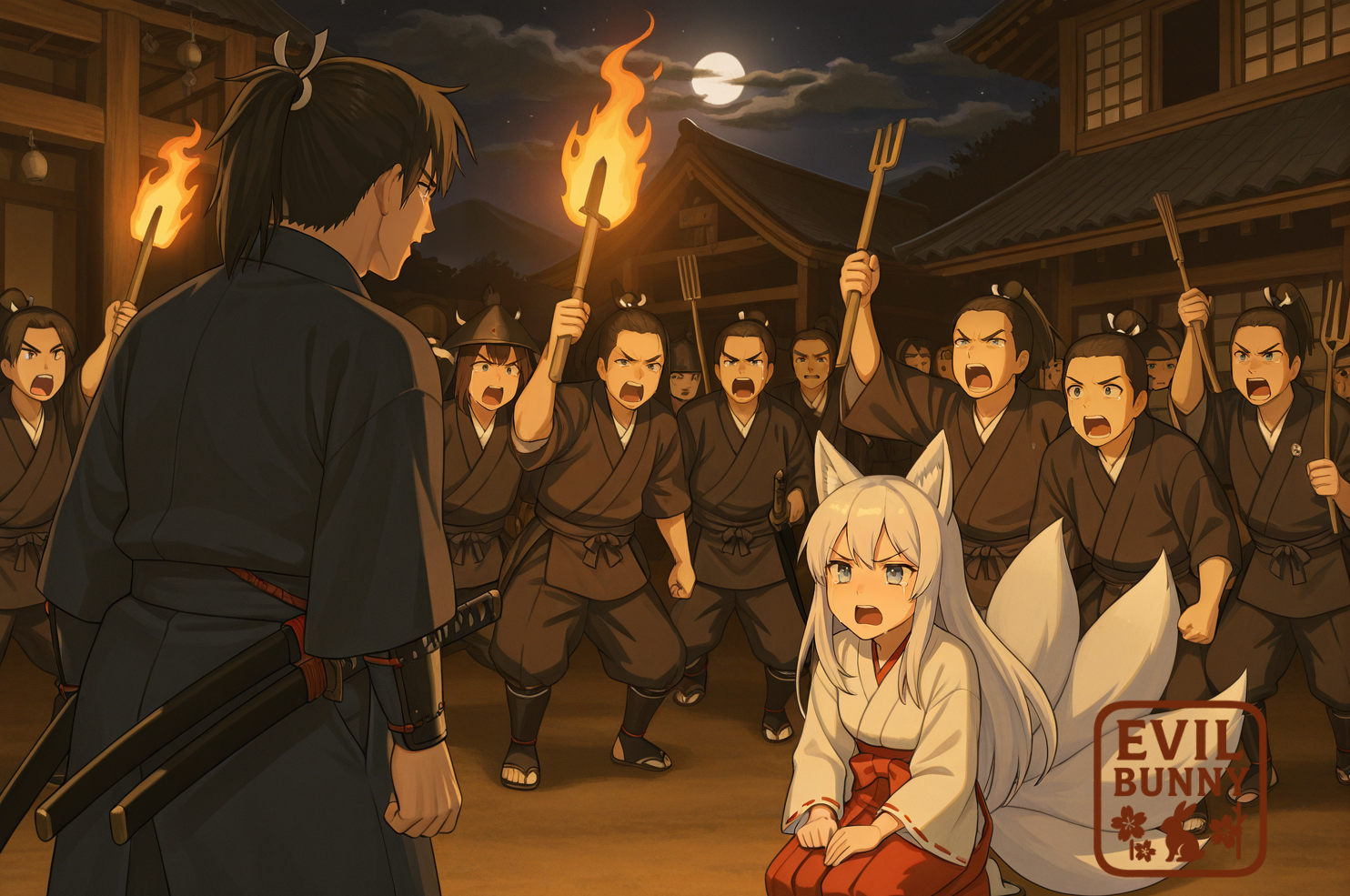 Cover art for Blades and Spirits, a yokai scenario on AI Dungeon