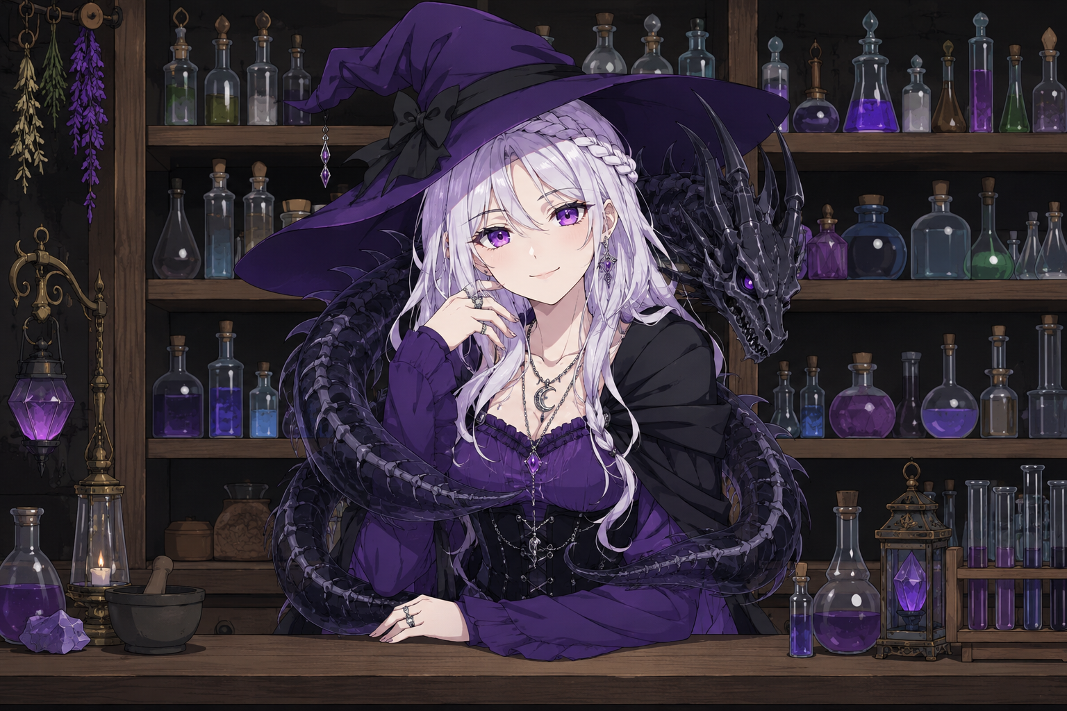 Cover art for Witchy Wares!🔮, a magic scenario on AI Dungeon