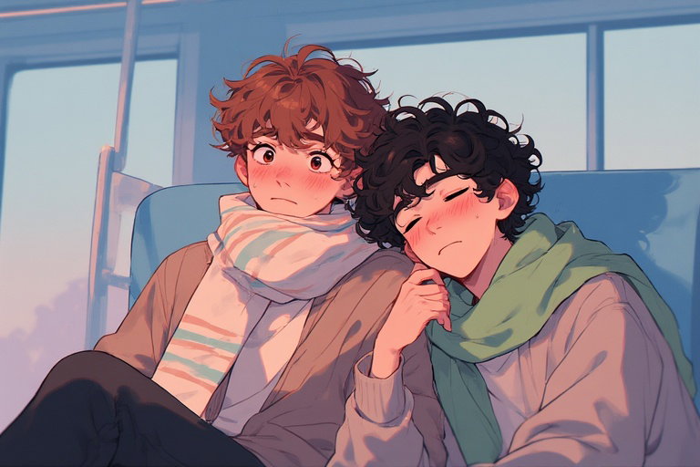 Cover art for A train ride nap, a lgbt scenario on AI Dungeon