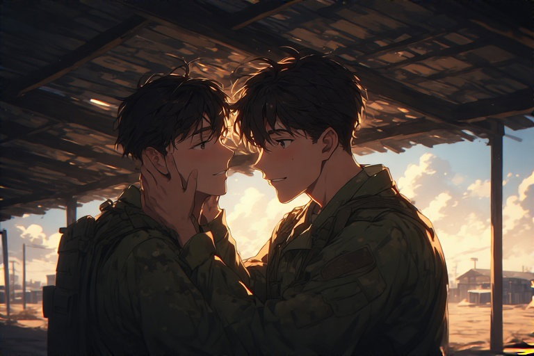 Cover art for Boot Camp Romance, a gay scenario on AI Dungeon