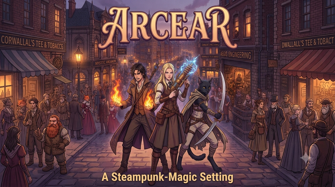 Cover art for Arcear, a fantasy world on Voyage